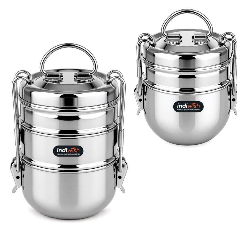 Indiwish Clip Tiffin Sada stainless steel tiffins