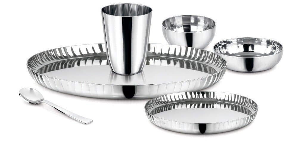 Indiwish Dinner Set Kanchan Baggy stainless steel dinner sets