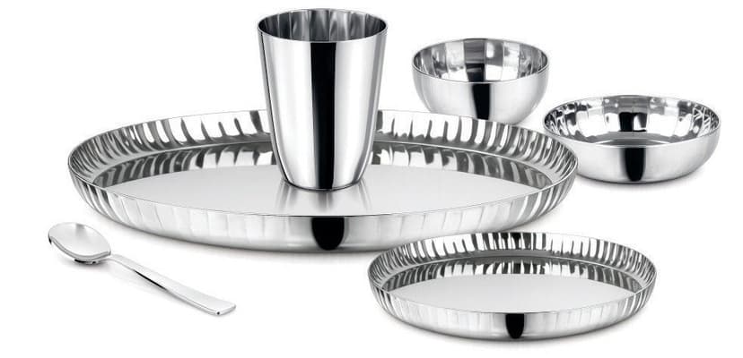 Indiwish Dinner Set Rajwadi stainless steel dinner sets