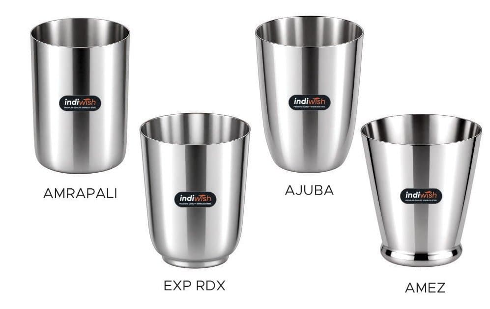 Indiwish Ajuba Glass stainless steel glasses