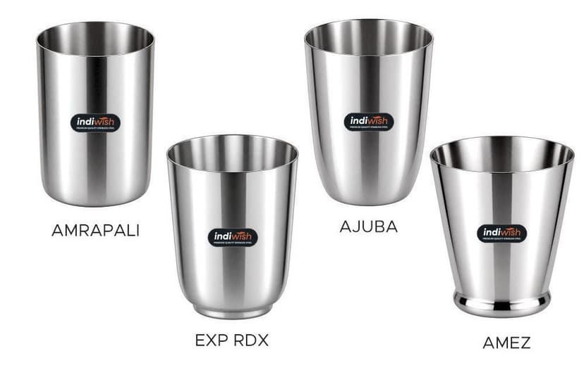 Indiwish EXP RDX Glass stainless steel glasses