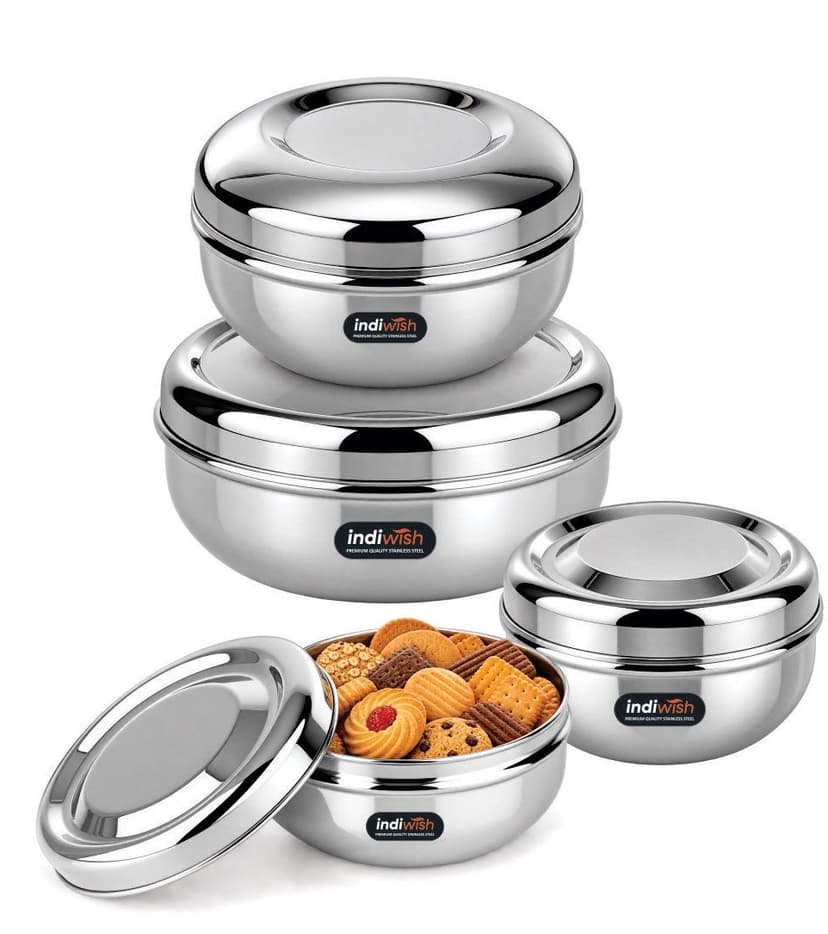 Indiwish Deluxe Puri Dabba stainless steel storage containers